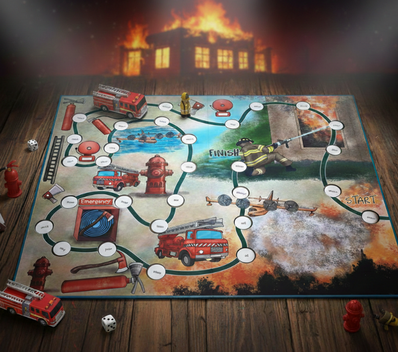 Spike’s Sight Words: Firefighter Board – Early Literacy Game